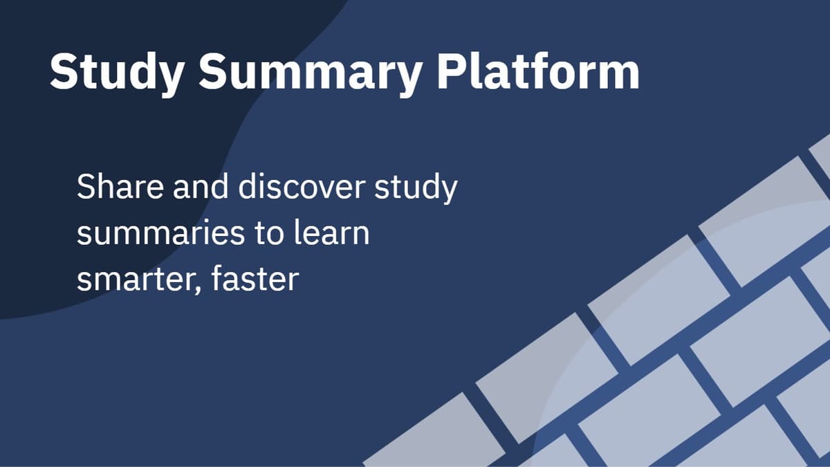 Study-Summary-Platform